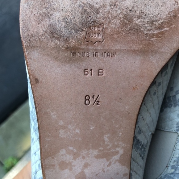 VIA SPIGA Snakeskin Print Bootie Slip On White 8.5 - Picture 11 of 11